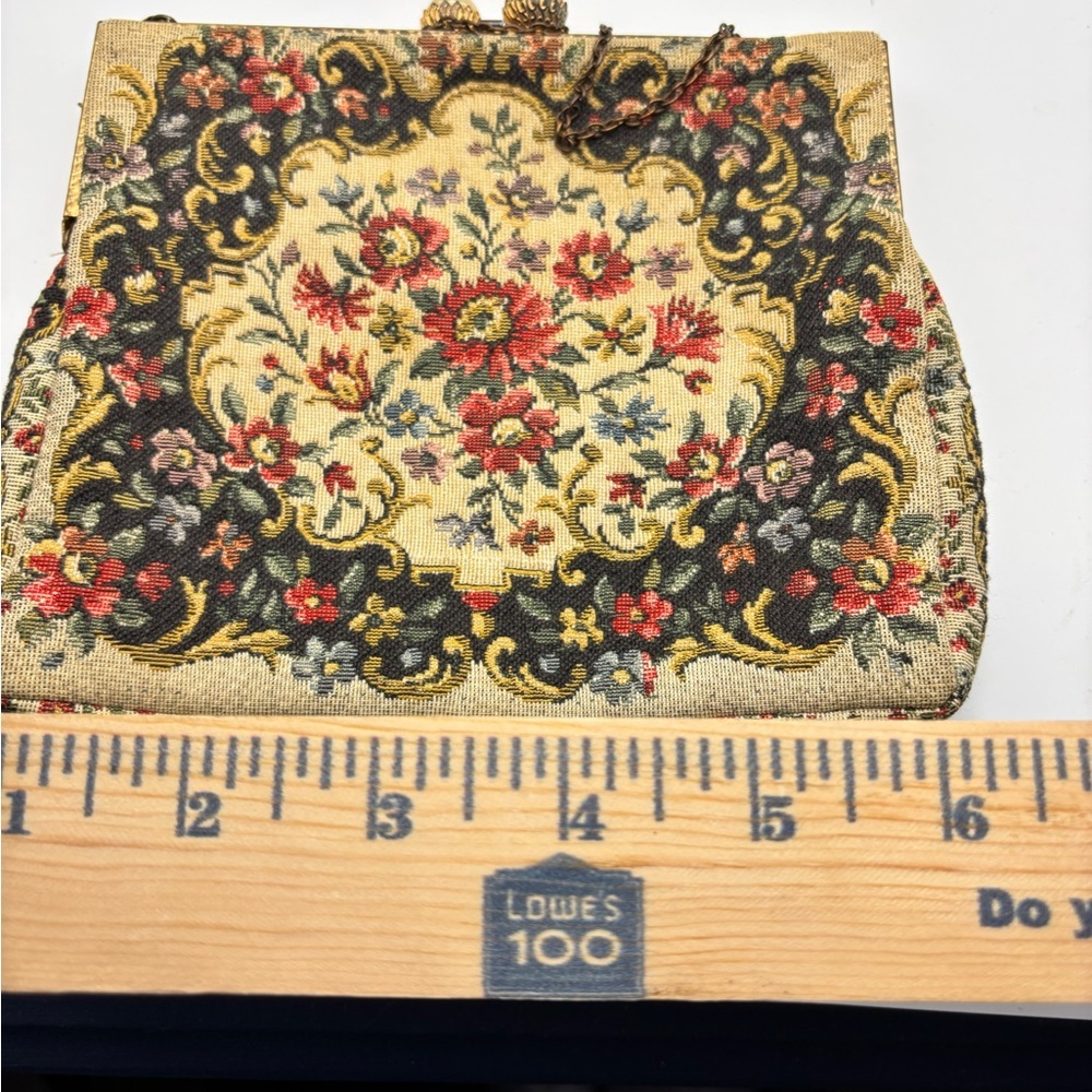 Walborg Floral Tapestry Clutch with Chain - Picture 7 of 8